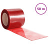 Tira de cortina para puertas PVC rojo 200x1.6 mm 50 m 2
