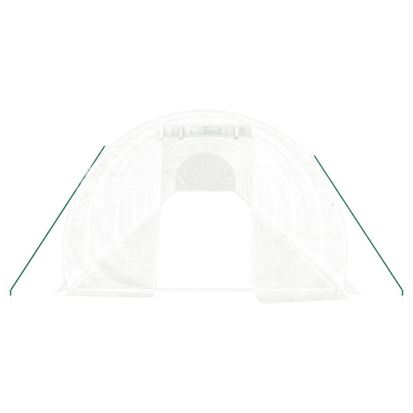 Invernadero con estructura de acero blanco 54 m² 18x3x2 m M 4