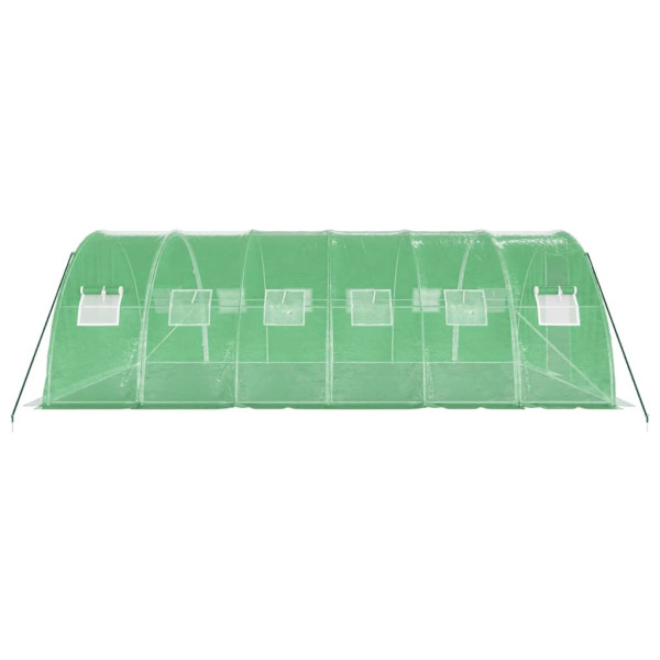 Invernadero con estructura de acero verde 24 m² 6x4x2 m M 5