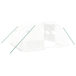 Estufa com estrutura de aço 16 m² 4x4x2 m branco H