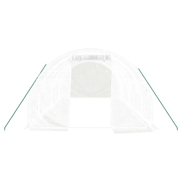 Estufa com estrutura de aço 18 m² 6x3x2 m branco M 4