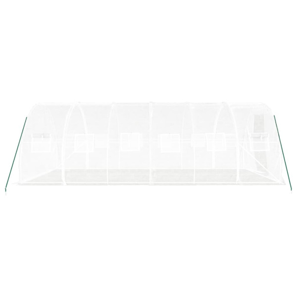 Invernadero con estructura de acero blanco 18 m² 6x3x2 m M 5