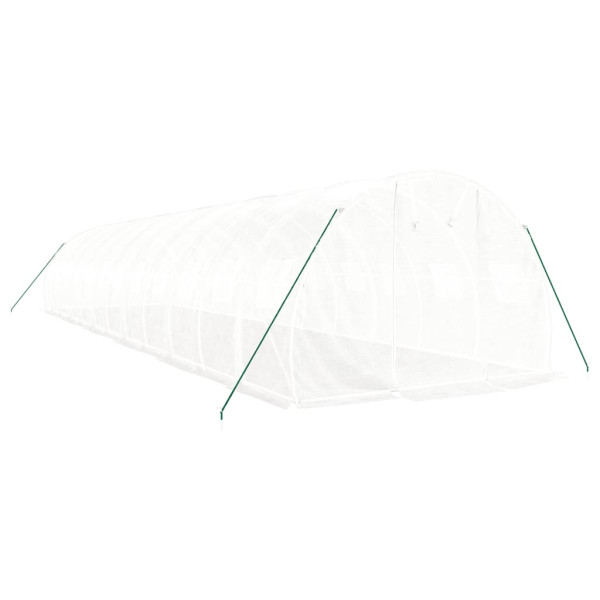 Invernadero con estructura de acero blanco 36 m² 12x3x2 m M 3