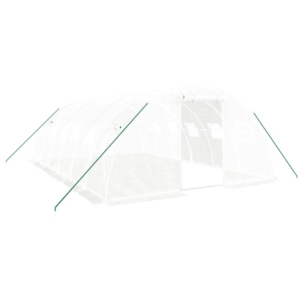 Estufa com estrutura de aço 24 m² 6x4x2 m branco M 2