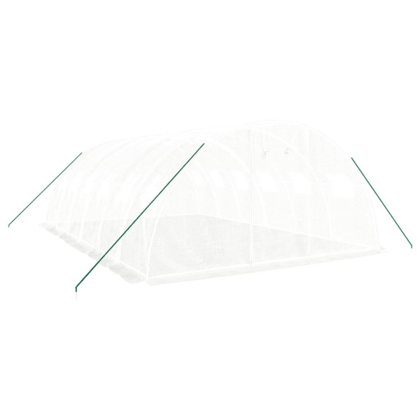 Estufa com estrutura de aço 24 m² 6x4x2 m branco M 3