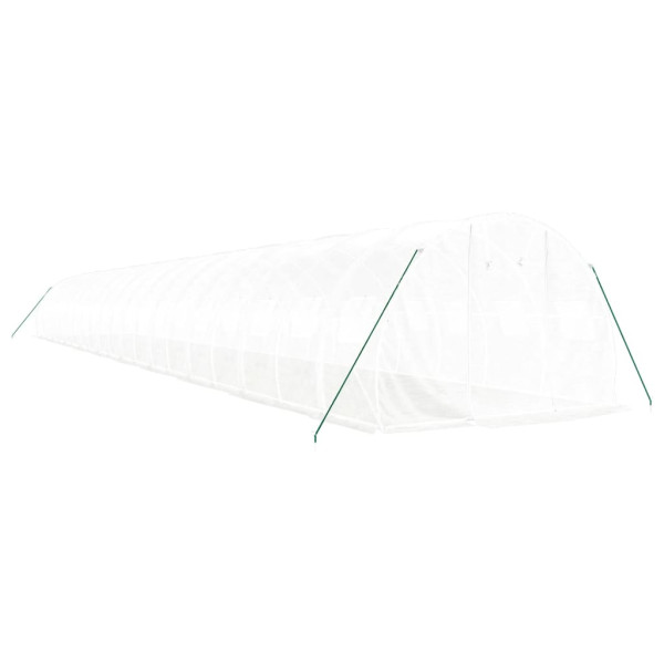 Estufa com estrutura de aço 60 m² 20x3x2 m branco M 3