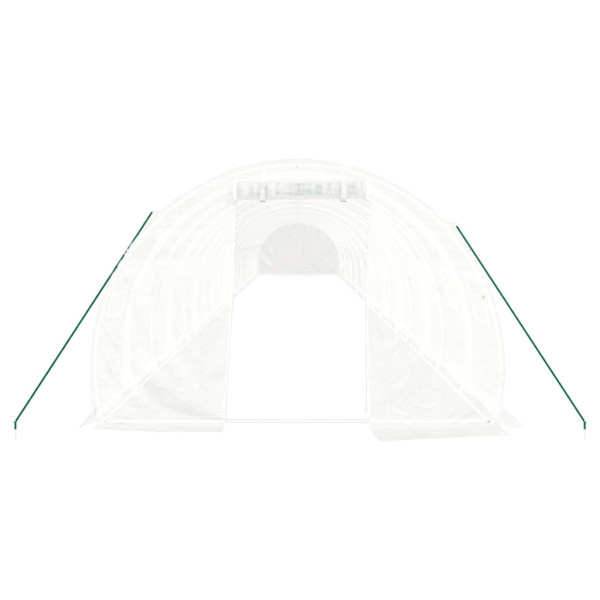 Estufa com estrutura de aço 60 m² 20x3x2 m branco M 4