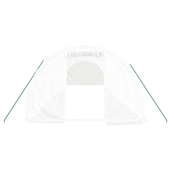 Invernadero con estructura de acero blanco 30 m² 10x3x2 m M 4