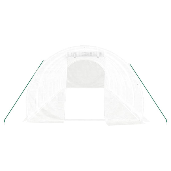 Invernadero con estructura de acero blanco 24 m² 8x3x2 m M 4