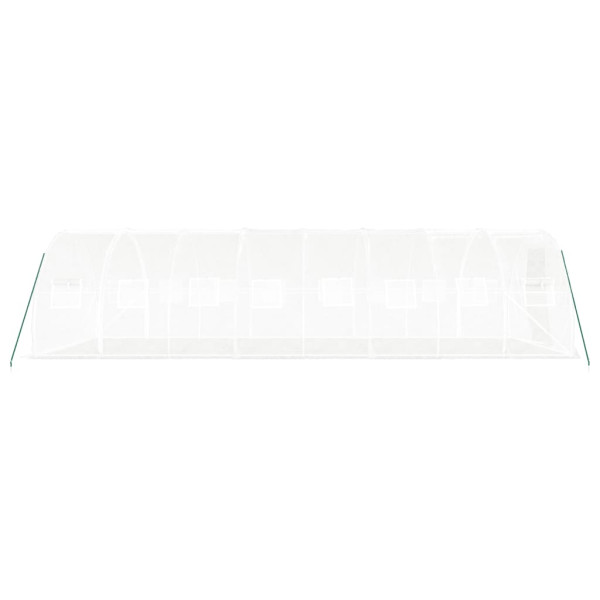 Estufa com estrutura de aço 24 m² 8x3x2 m branco M 5