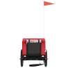 Remolque de bicicleta para perros hierro tela Oxford rojo negro 3
