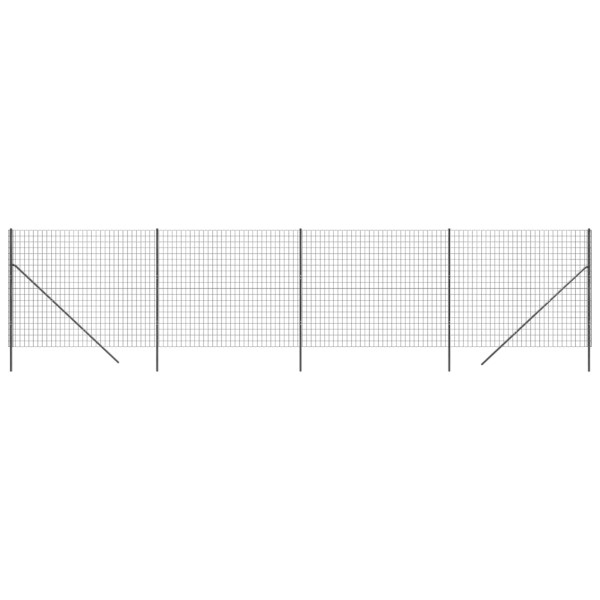 Cerca de alambre de acero galvanizado gris antracita 1.6x10 m M 2