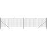 Cerca de malha de arame 1.6x10 m aço galvanizado antracite 2