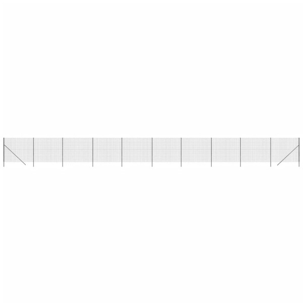 Cerca de malha de arame 1.4x25 m aço galvanizado antracite M 2