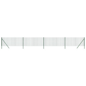 Cerca de alambre de acero galvanizado verde 0.8x10 m H