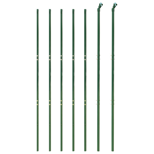 Cerca de malha de arame 1.6x10 m aço galvanizado verde M 3