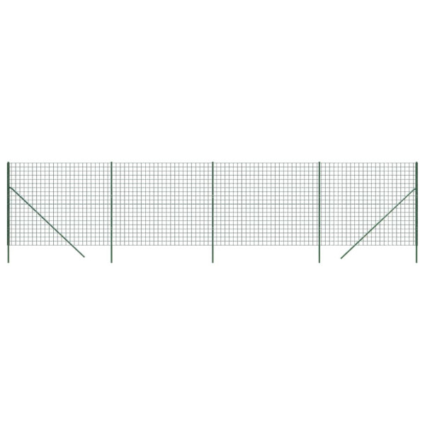Cerca de malha de arame 1.8x10 m aço galvanizado verde M 2