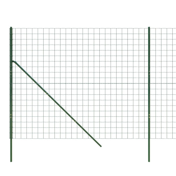 Cerca de alambre de acero galvanizado verde 2.2x25 m M 4