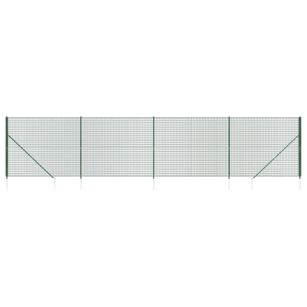 Cerca de alambre con pinchos de anclaje verde 2x10 m M 2