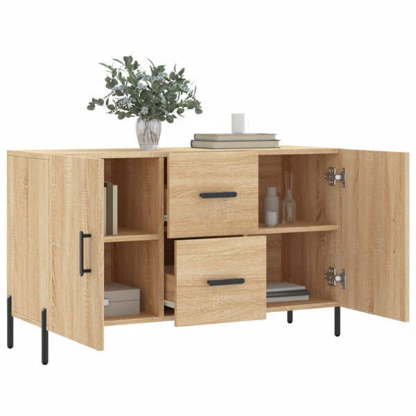 Aparador de madera de ingeniería roble Sonoma 100x36x60 cm M 4