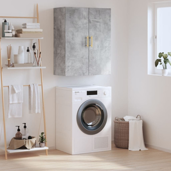 Armario de pared gris hormigón 69.5x34x90 cm D