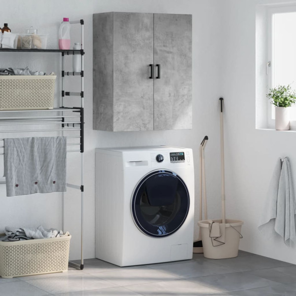 Armario de pared gris hormigón 69.5x34x90 cm D