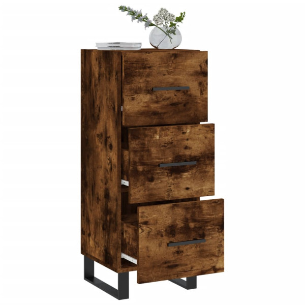 Aparador madera de ingeniería roble ahumado 34.5x34x90 cm M 4