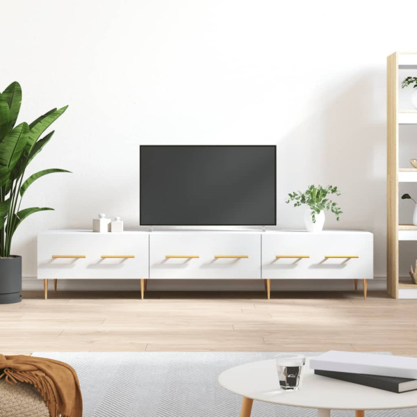 Mueble de TV madera de ingeniería blanco 150x36x30 cm D