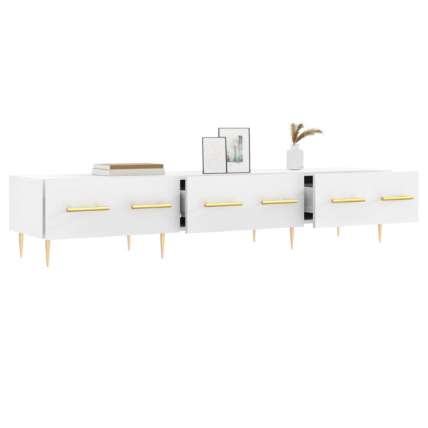 Móvel de TV 150x36x30 cm derivados de madeira branco M 4