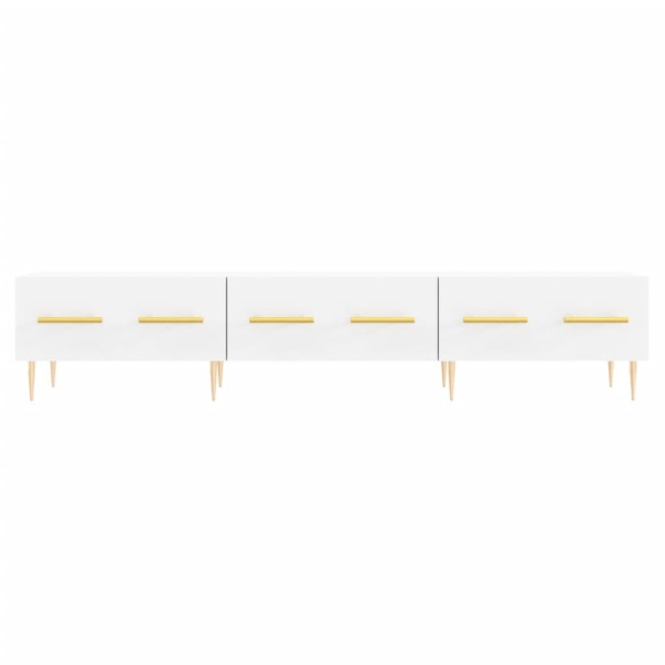 Mueble de TV madera de ingeniería blanco 150x36x30 cm M 5