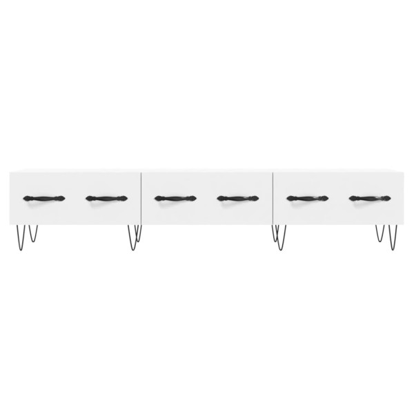 Mueble de TV madera de ingeniería blanco 150x36x30 cm M 5