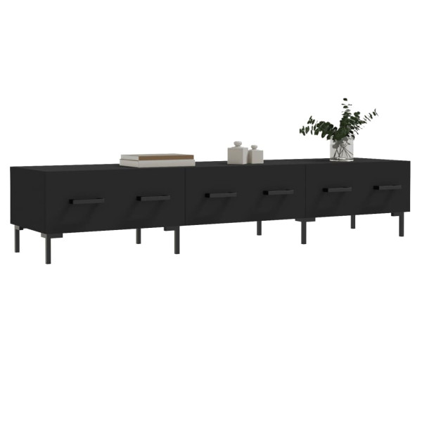 Mueble de TV madera de ingeniería negro 150x36x30 cm M 3
