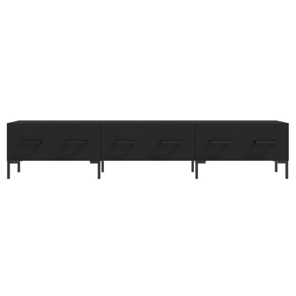 Mueble de TV madera de ingeniería negro 150x36x30 cm M 5