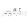 Móvel de TV 150x36x30 cm derivados de madeira branco brilhante 4