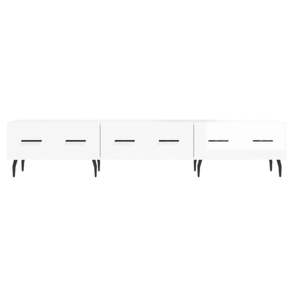 Móvel de TV 150x36x30 cm derivados de madeira branco brilhante M 5