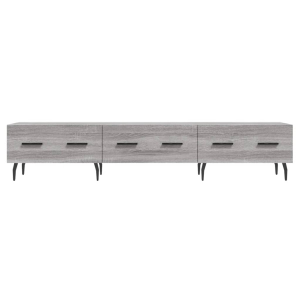 Mueble de TV madera de ingeniería gris Sonoma 150x36x30 cm M 5