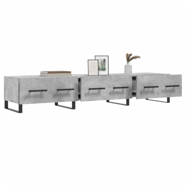 Mueble para TV madera de ingeniería gris hormigón 150x36x30 cm M 4