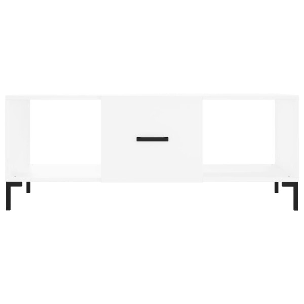 Mesa de centro madera contrachapada blanco 102x50x40 cm M 5