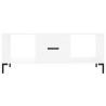 Mesa de centro madera contrachapada blanco 102x50x40 cm 5