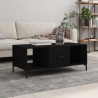 Mesa de centro madera contrachapada negro 102x50x40 cm 1