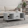Mesa de centro madera contrachapada gris hormigón 102x50x40 cm 1