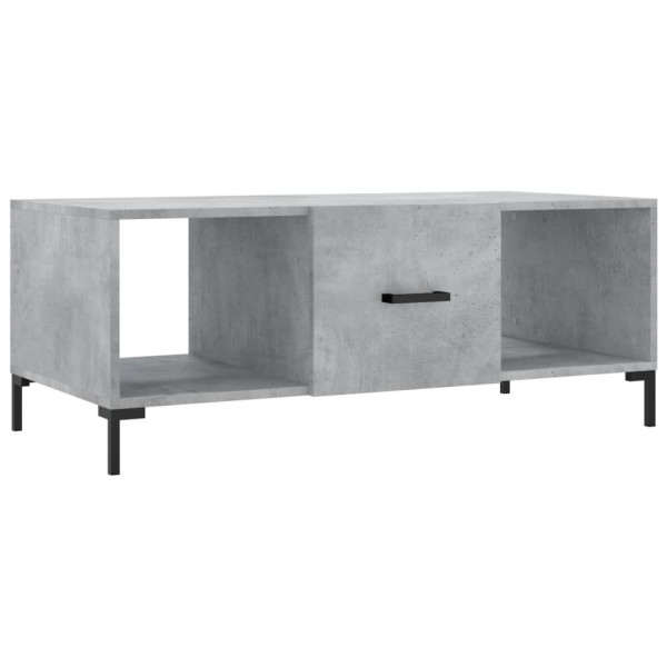 Mesa de centro madera contrachapada gris hormigón 102x50x40 cm M 2