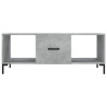 Mesa de centro madera contrachapada gris hormigón 102x50x40 cm 5