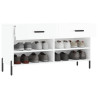 Banco sapateira 102x35x55 cm derivados madeira branco brilhante 4