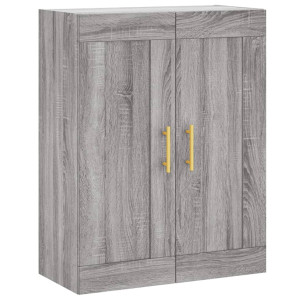 Armario de pared madera ingeniería gris Sonoma 69.5x34x90 cm H