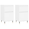 Aparadores 2 pcs 40x35x70 cm derivados de madeira branco 2