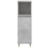 Armario de baño madera contrachapada gris hormigón 30x30x100 cm 5