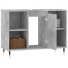 Mueble de baño madera de ingeniería gris hormigón 80x33x60 cm 4