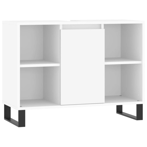 Mueble de baño madera de ingeniería blanco 80x33x60 cm M 2