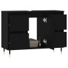 Mueble de baño madera de ingeniería negro 80x33x60 cm 3